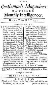 The Gentleman's Magazine, May 1731